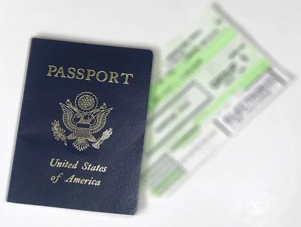 passport boarding ticket