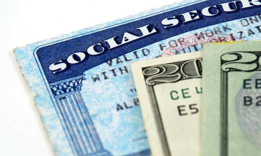social security card and twenty dollar bills